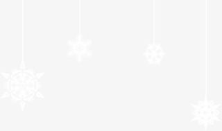 白色雪花状挂件免抠