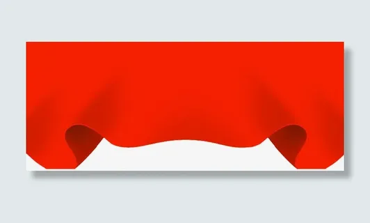 红色的丝绸免抠