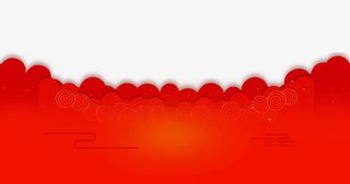 红色云纹背景装饰