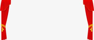 红色元旦晚会幕布装饰免抠