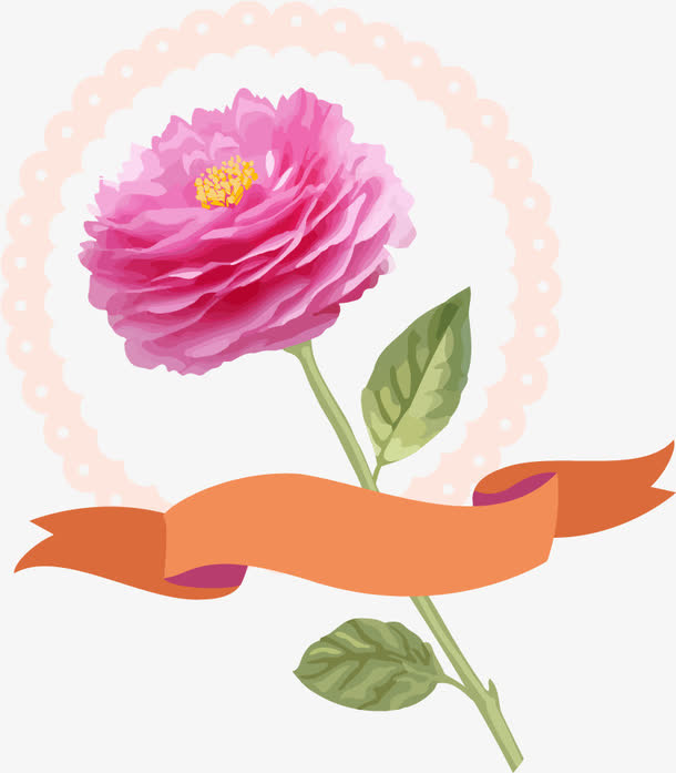 清新唯美花边边框免抠