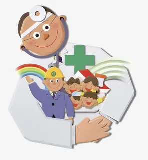 可爱插图图标儿科医生免抠