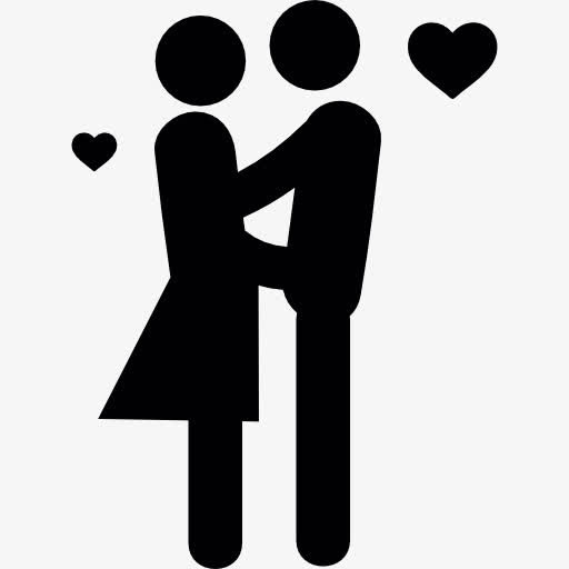 恋爱中的情侣图标免抠