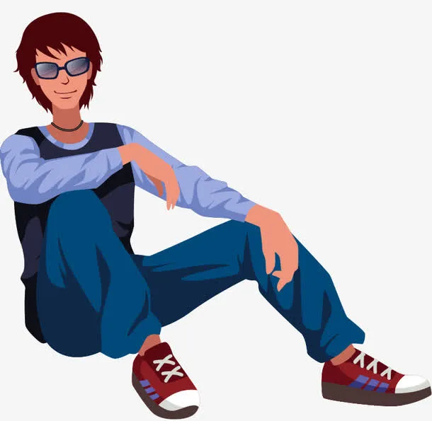 坐着的男人免抠