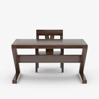 书房桌椅古典复古中式书桌免抠