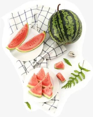 一盘西瓜免抠