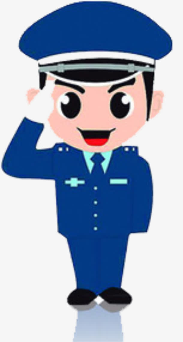 敬礼的保安免抠