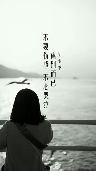 毕业季女孩背影灰色H5背景高清