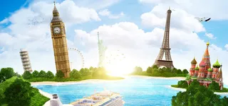 夏日合成背景高清