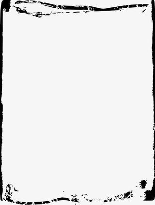 水墨笔触边框免抠