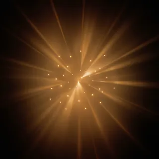 黄色发散性光效星空场景免抠