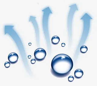 蓝色科技水珠装饰免抠