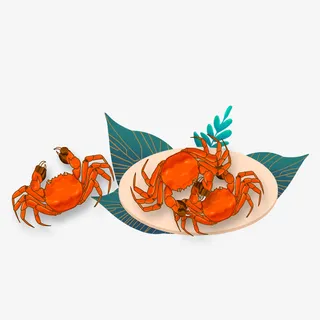 美味大闸蟹免扣元素免抠