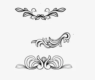 欧式底纹花纹边框免抠