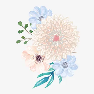 手绘粉色康乃馨免抠图免抠