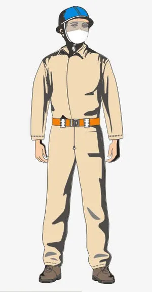 戴着口罩的装修工免抠