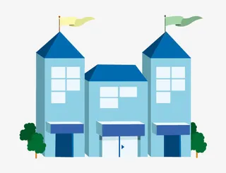 简单的卡通矢量房子免抠