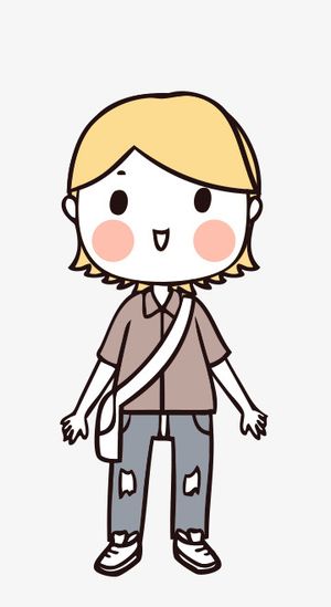 人物手绘插画可爱素材73免抠