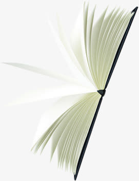 侧立翻页张开书本免抠