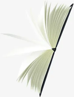 侧立翻页张开书本免抠