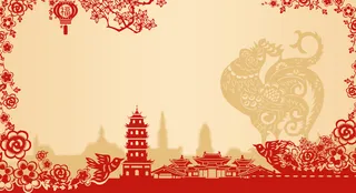 中式传统剪纸2017年除夕春晚元宵节背景高清