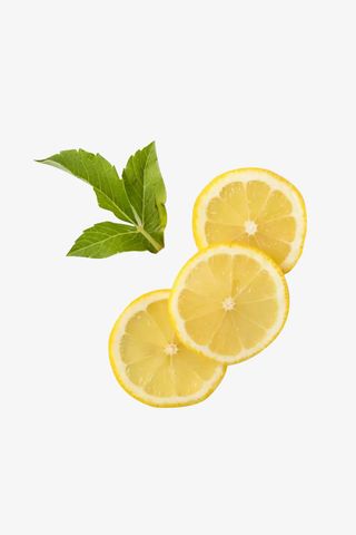 新鲜柠檬片俯拍免抠