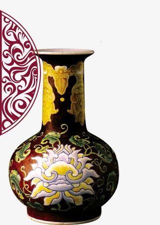 书香花瓶中国风免抠