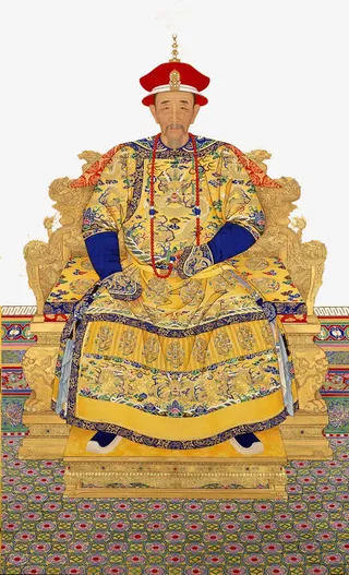 满族皇帝康熙朝服画像免抠