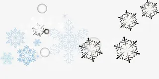 可爱雪花大雪素材免抠