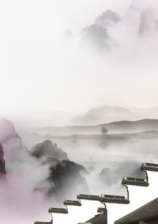 烟雨朦胧青烟重重免抠