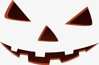 橙色简约表情免抠