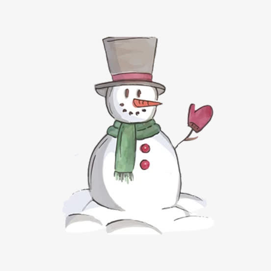 戴手套的雪人免抠