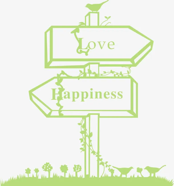 线条指示牌免抠