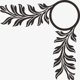 花边角花底纹边框素材免抠