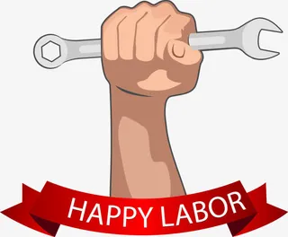 矢量手绘劳动节免抠