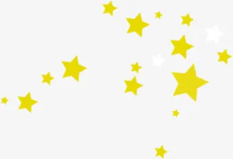 黄色卡通星星淘宝促销免抠