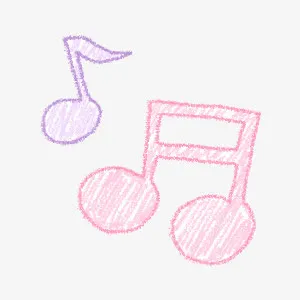 彩绘音符免抠