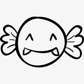 万圣节糖果怪兽用毒牙图标免抠