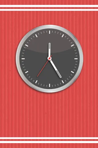 卡通简约时钟红色创意海报设计高清