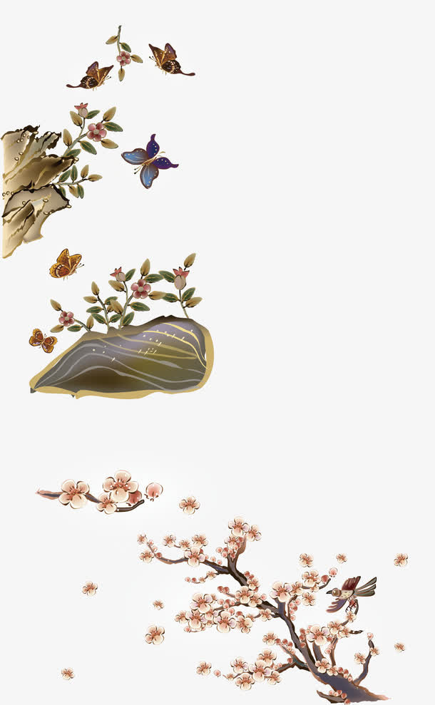 经典素材—国画花草免抠