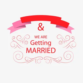 我们要结婚了矢量图免抠