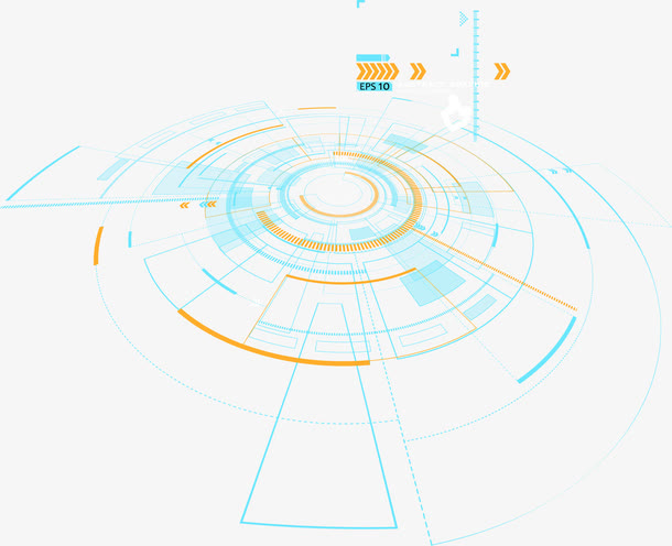 商务科技线圈图形免抠