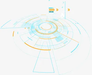 商务科技线圈图形免抠