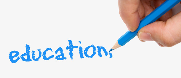 手写教育英文免抠