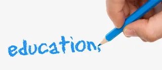 手写教育英文免抠