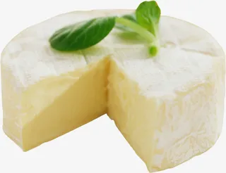 高清白色蛋糕绿叶装饰免抠