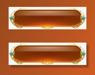 棕色按钮游戏标签免抠标签元素