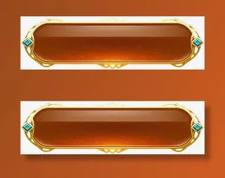 棕色按钮游戏标签免抠标签元素