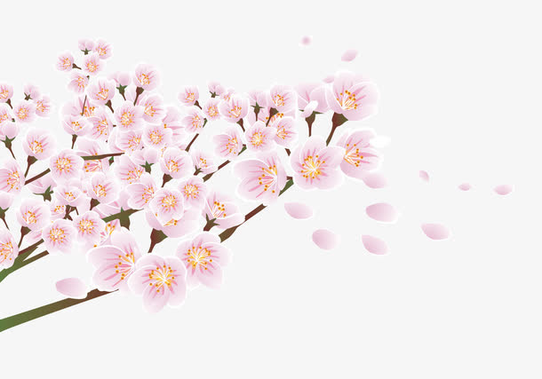 桃花飞舞免抠