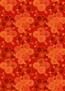 东北碎花布展板高清